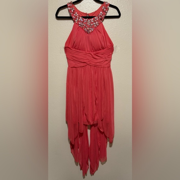 My Michelle Embellished Bling Asymmetrical Semi Formal Dress - Picture 1 of 10